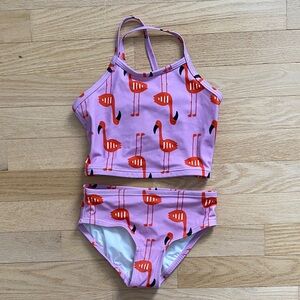 Hanna Andersson Pink Flamingo Two Piece Swimsuit